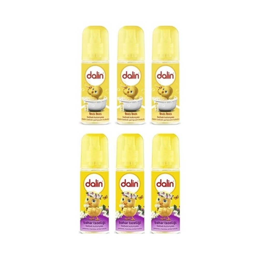 Dalin Bıcı Bıcı Kokusu Bebek Kolonyası 150 ml 3 Adet + Bahar Tazeliği Bebek Kolonyası 150 ml 3 Adet Bebek Kolonyası Fiyatı