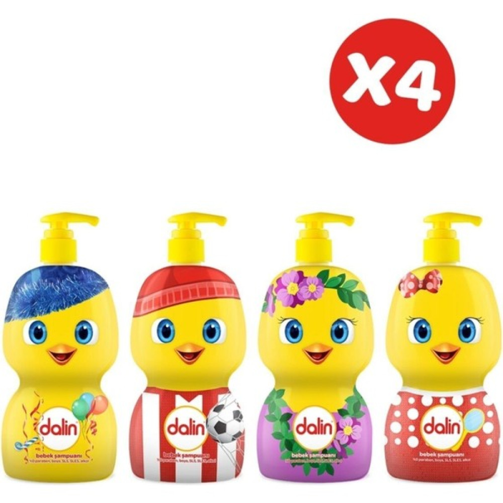 Dalin Eğlen & Öğren Şampuan 500 ml x 4 Adet Bebek Şampuanı Fiyatı