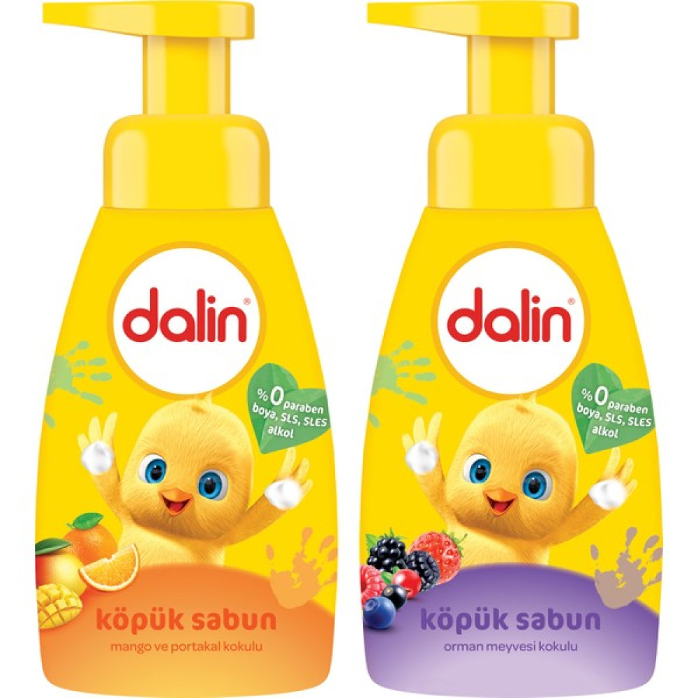 Dalin Köpük Sabun Mango ve Portakal 200 ml + Dalin Köpük Sabun Orman Meyveli 200 ml Bebek Şampuanı Fiyatı