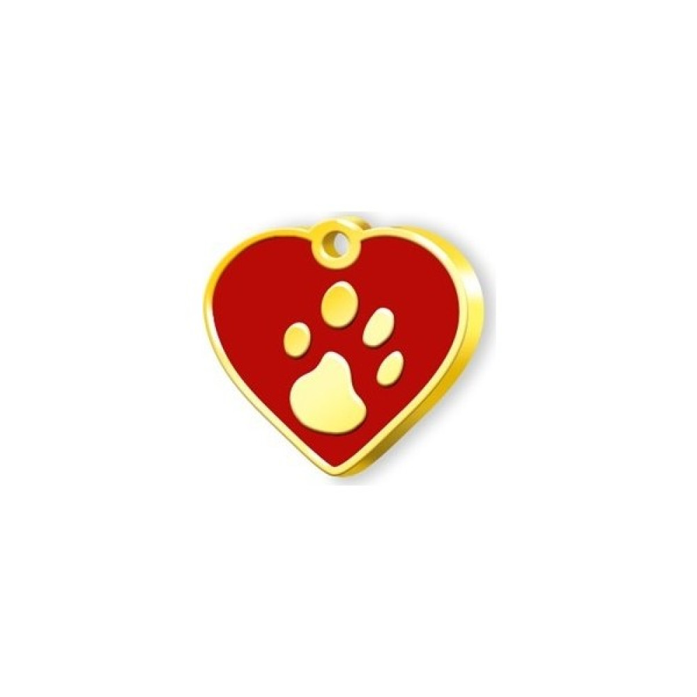 Dali's Altın Kaplama Kalp Şeklinde Küçük Köpek ve Kedi Künyesi (Kırmızı) - Kırmızı Evcil Hayvan Ürünleri Fiyatı