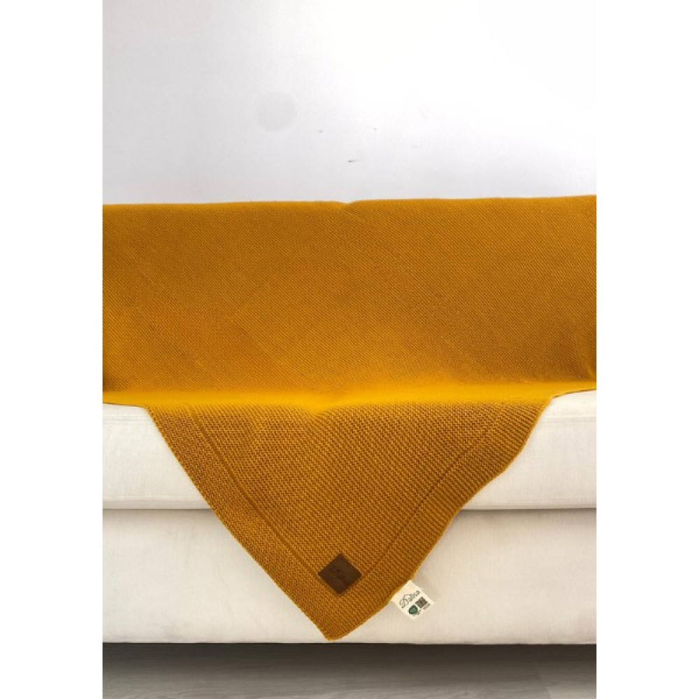 Dalisa Kaymaz Kanepe Örtüsü Koltuk Örtüsü Çocuk Battaniye Tv Örtü Örgü Modelleri Alina - Hardal - 130 x 150 cm Battaniye Fiyatı
