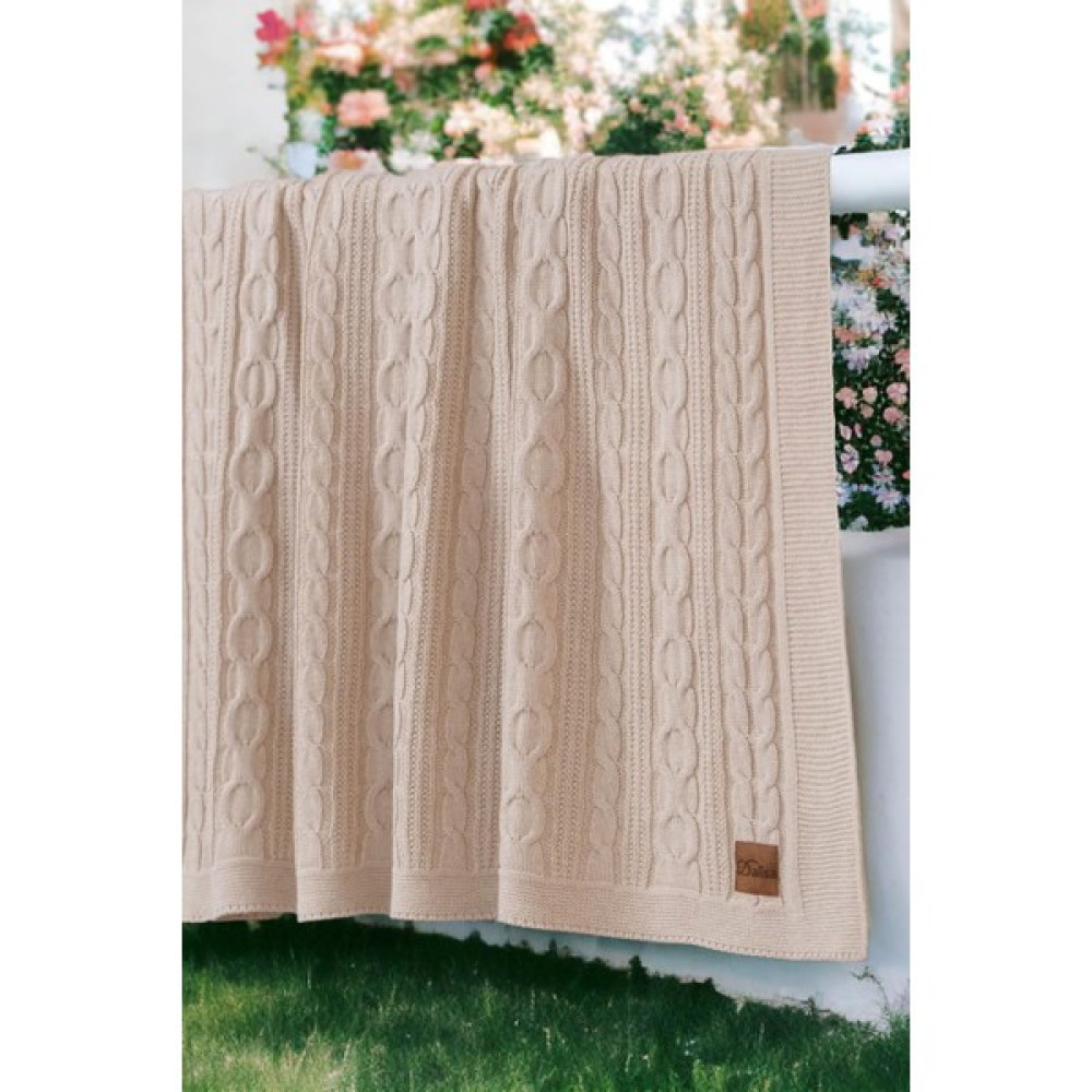 Dalisa Saç Örgü Battaniye Model Tek Kişilik Battaniye Cuo - 130 x 150 cm - Taş Battaniye Fiyatı