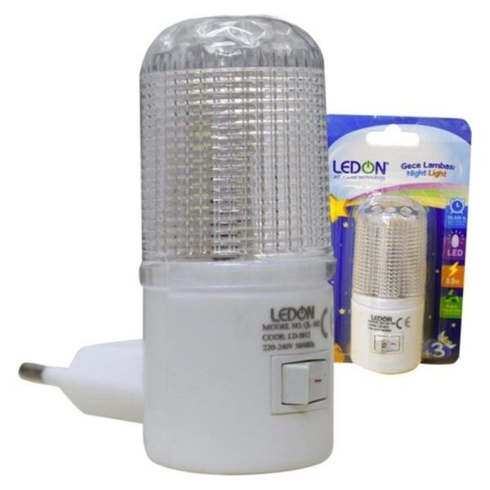 Dalki Ledon Ld-9012 Ledli Gece Lambasi Anahtarli 0.5w - Beyaz Masa Lambası Fiyatı