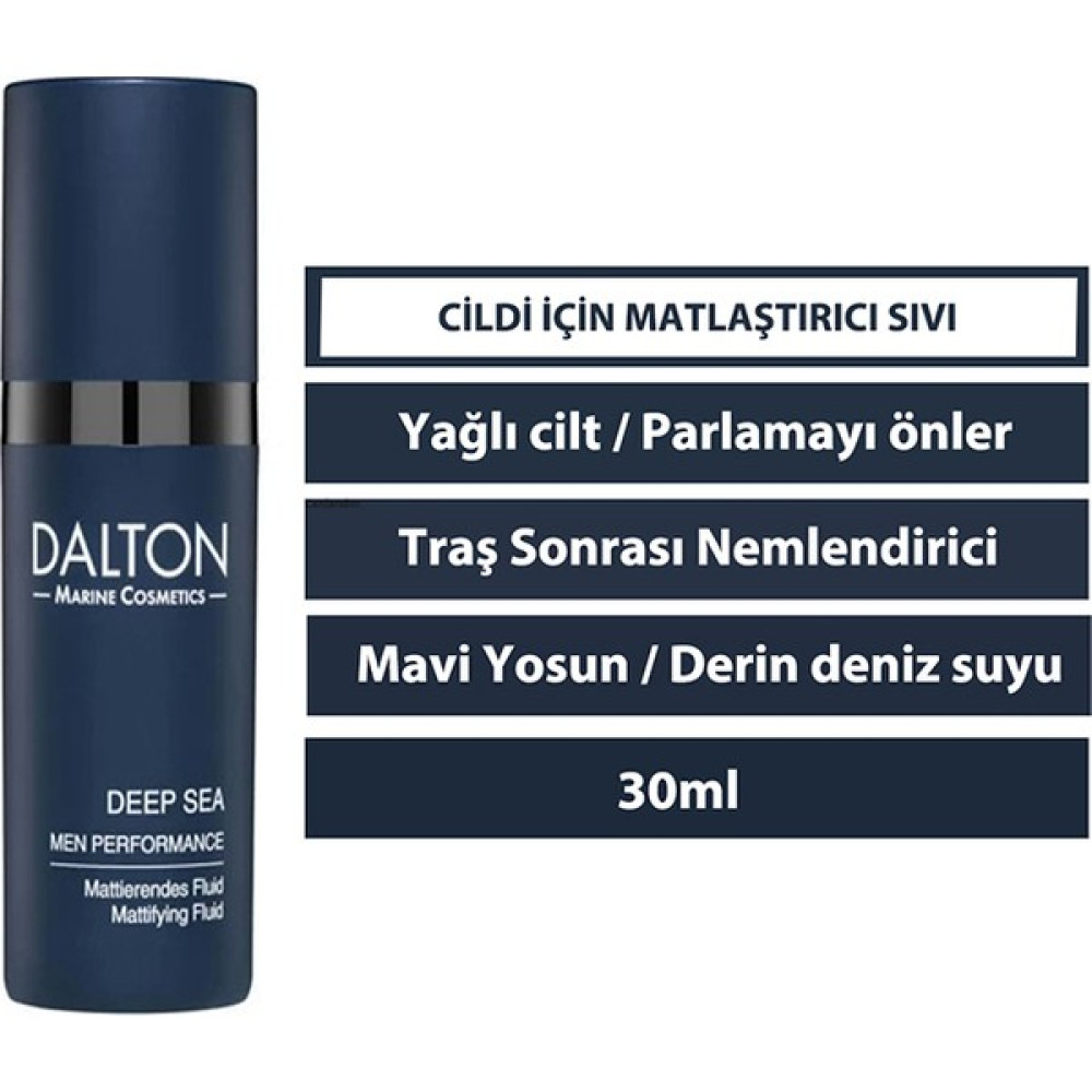 Dalton Marine Cosmetics Deep Sea Yağlı Erkek Cilt Matlaştırıcı Sıvı Cilt ve Yüz Bakımı Fiyatı