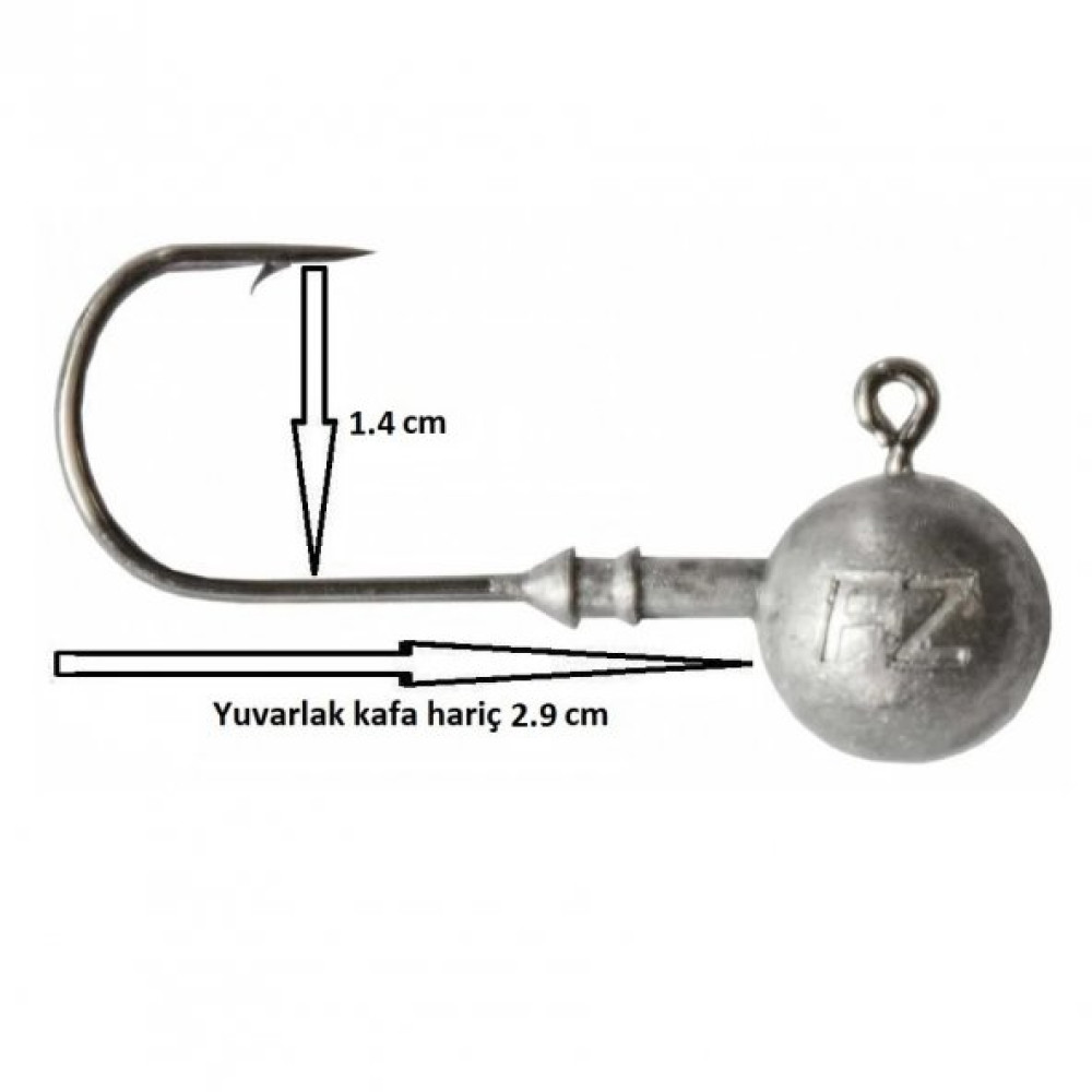 Dam Ball Jig Head No:2/0 Igneli 12Gr Zoka (5 Adet) Balıkçılık Malzemeleri Fiyatı