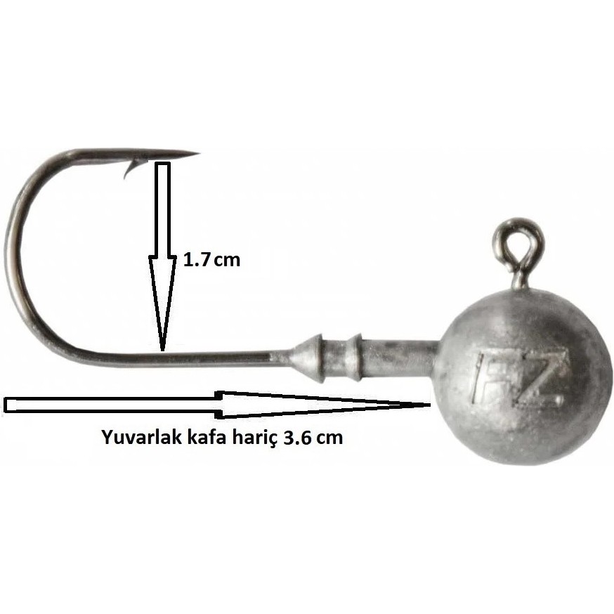 D.A.M Ball Jig Head No:4/0 Iğneli 15GR Zoka (5 Adet) Diğer Fiyatı