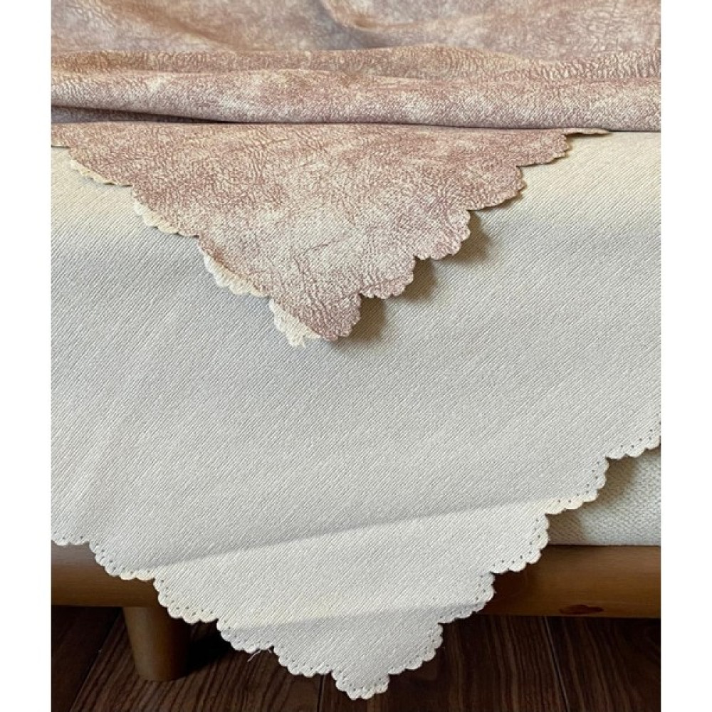 Damarlı Çift Taraflı Şönil Kaymaz Çekyat Koltuk Örtüsü Şalı Sütlü Kahve - 170 x 220 cm Koltuk & Kanepe Örtüsü Fiyatı