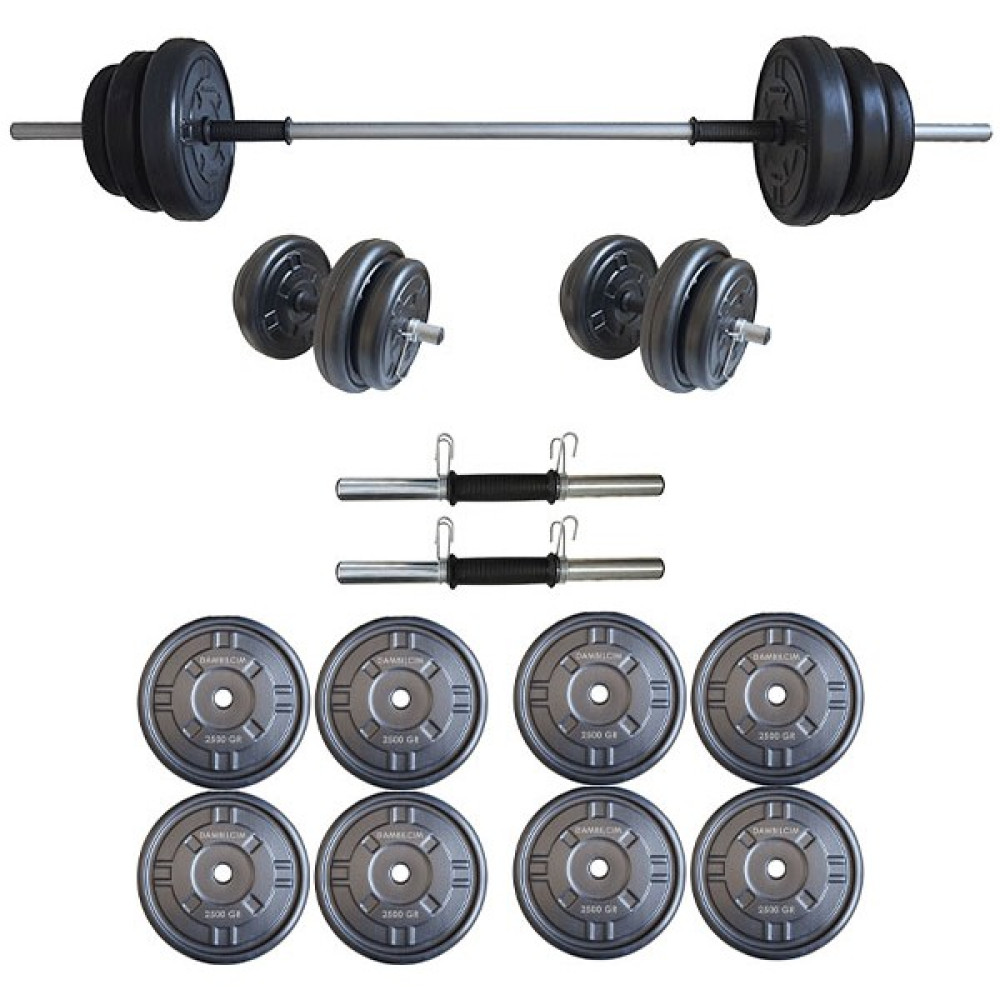 Dambılcım Platinum 25 kg Halter Seti 25 kg Dambıl Seti Ağırlık Seti Vücut Geliştirme Aleti Dambıllar & El / Ayak Ağırlıkları Fiyatı