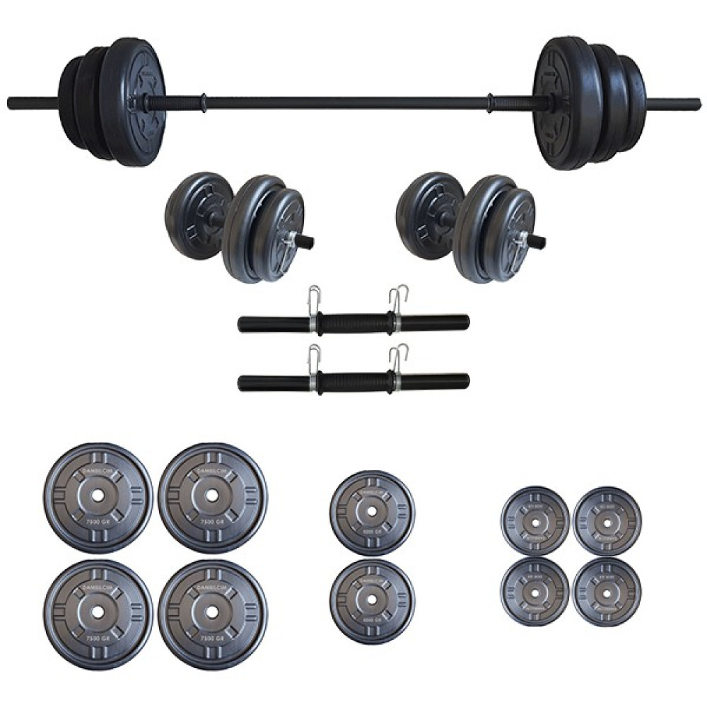 Dambılcım Platinum 55 Kg Halter Seti 55 Kg Dambıl Seti Ağırlık Seti Vücut Geliştirme Aleti Dambıllar & El / Ayak Ağırlıkları Fiyatı