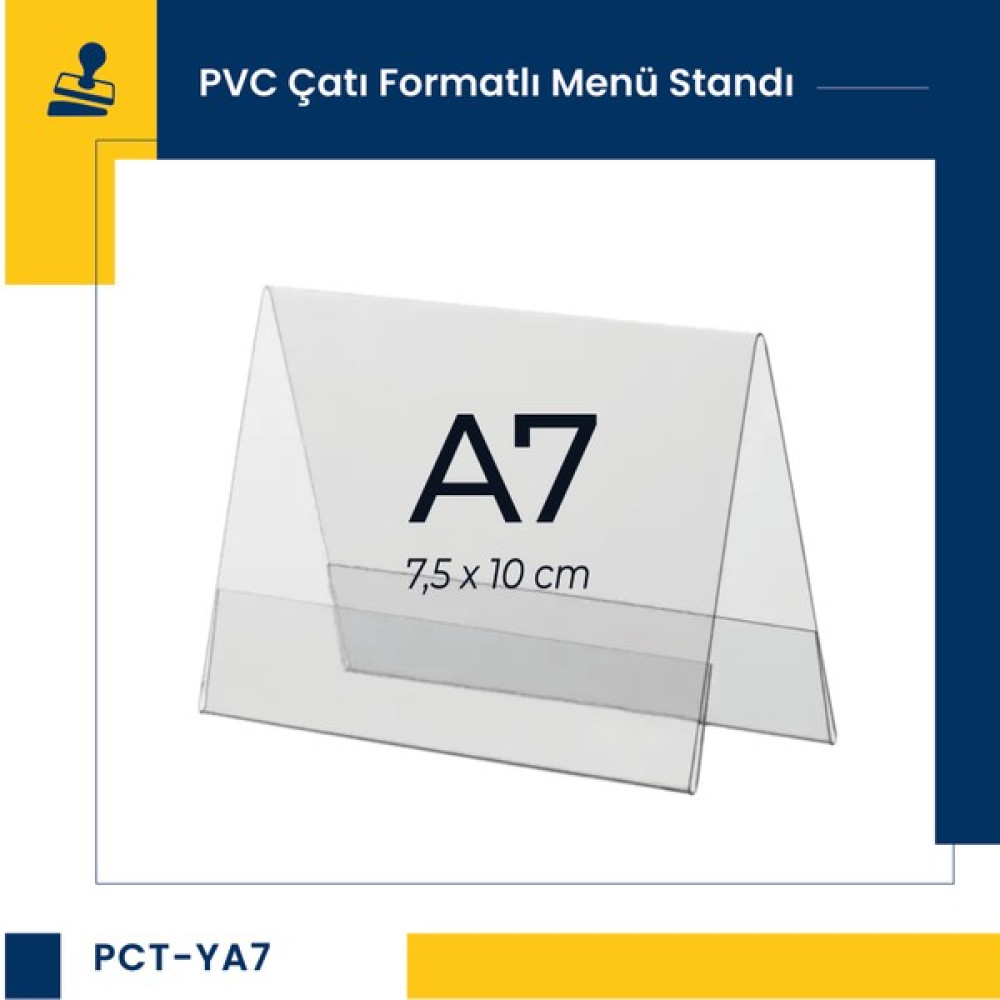 Damga Market Pvc Çatı Formatlı A7 Menü, Masaüstü Standı Dikey, Şeffaf, 7,5 cm x 10 cm - 20'li Paket Oto Boyaları Fiyatı