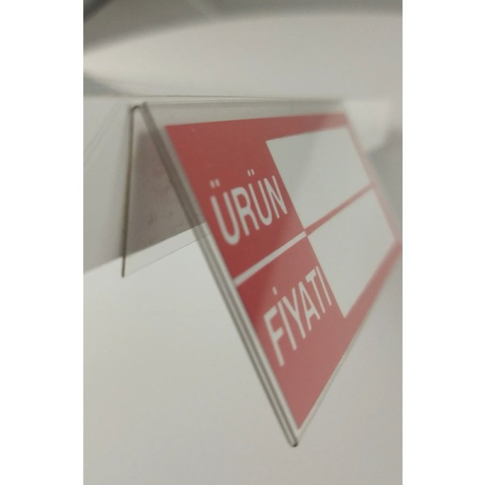 Damga Market Raf Önü Kendinden Yapışkanlı Etiketlik, Pvc Raf Önü Açılı Plastik Etiketlik 40X100 mm - 100'LÜ Paket Oto, Bahçe, Yapı Market Fiyatı