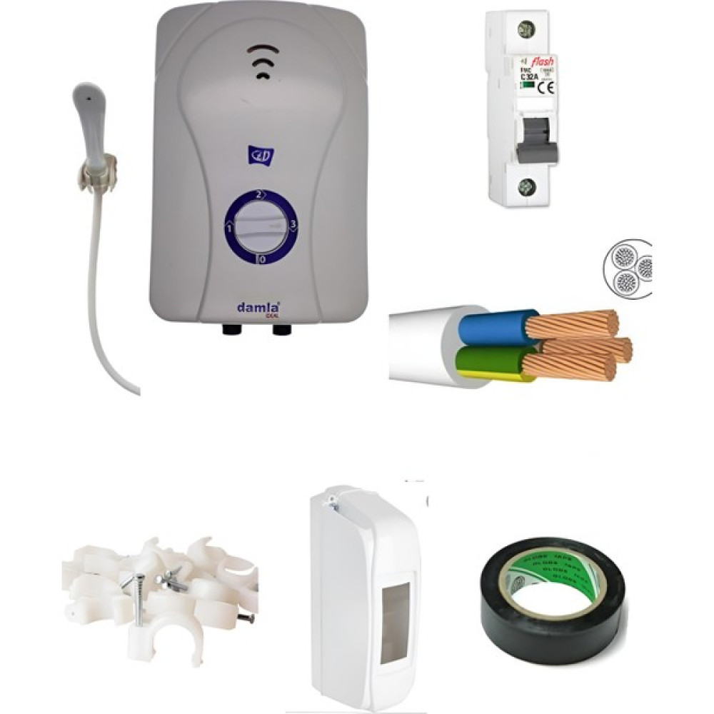 Damla Ideal Elektrıklı Şohben 5 mt Kablolu Tam Takım Set Şofbenler Fiyatı