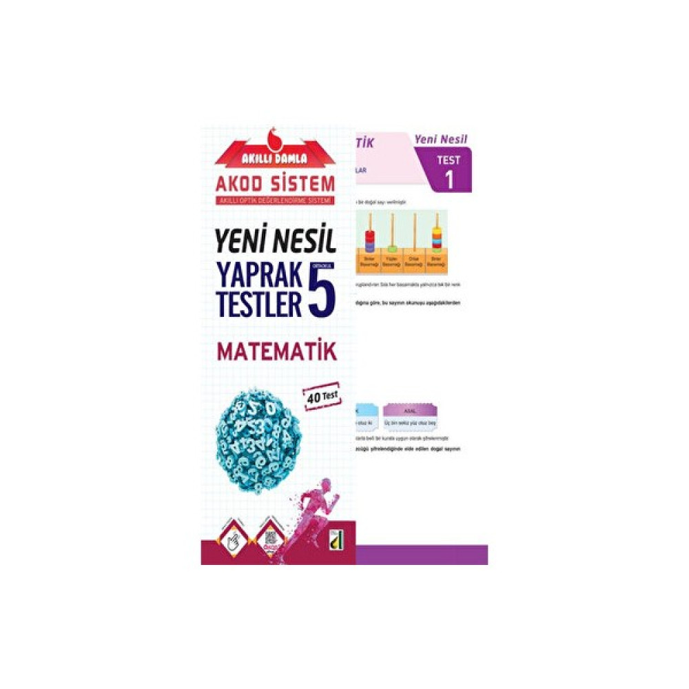 Damla Yayınevi Akıllı Damla Matematik Yeni Nesil Yaprak Testler - 5. Sınıf Tüm Dersler Fiyatı