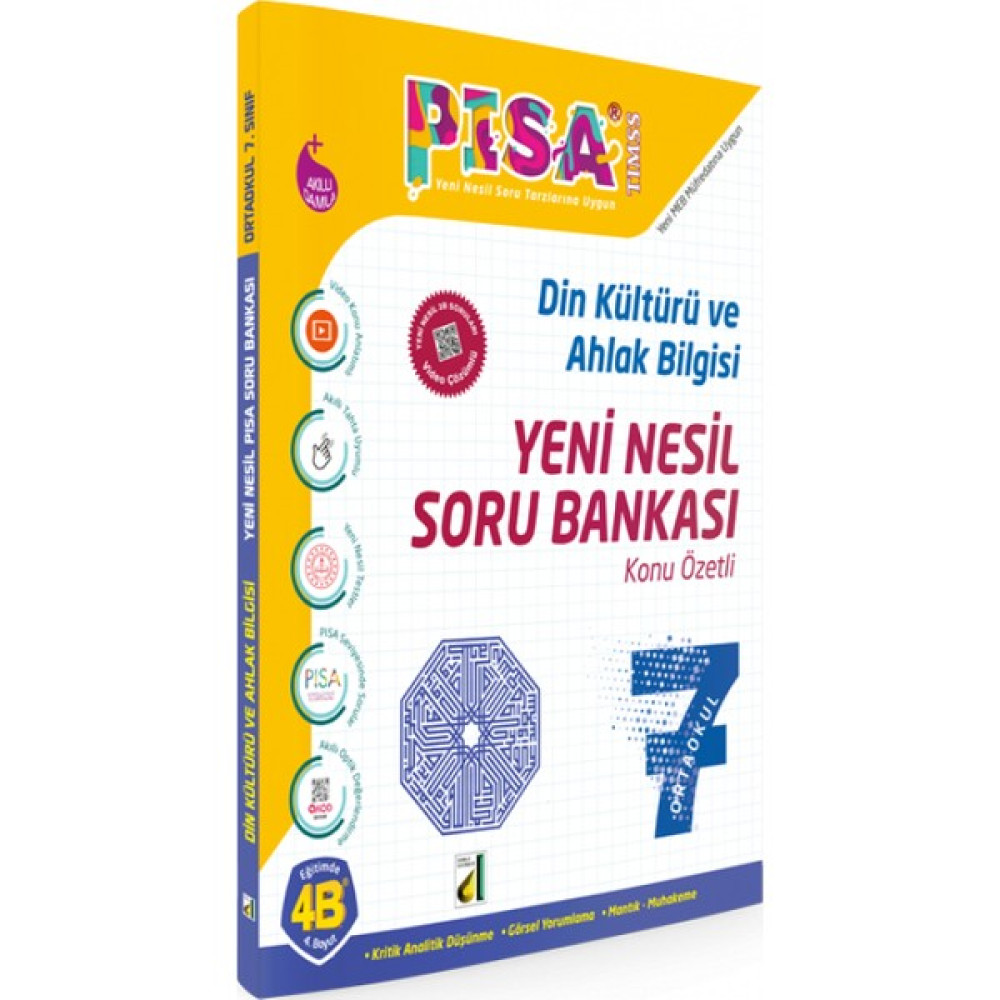 Damla Yayınevi Pisa Din Kültürü ve Ahlak Bilgisi Yeni Nesil Soru Bankası - 7. Sınıf Din Kültürü ve Ahlak Bilgisi Fiyatı