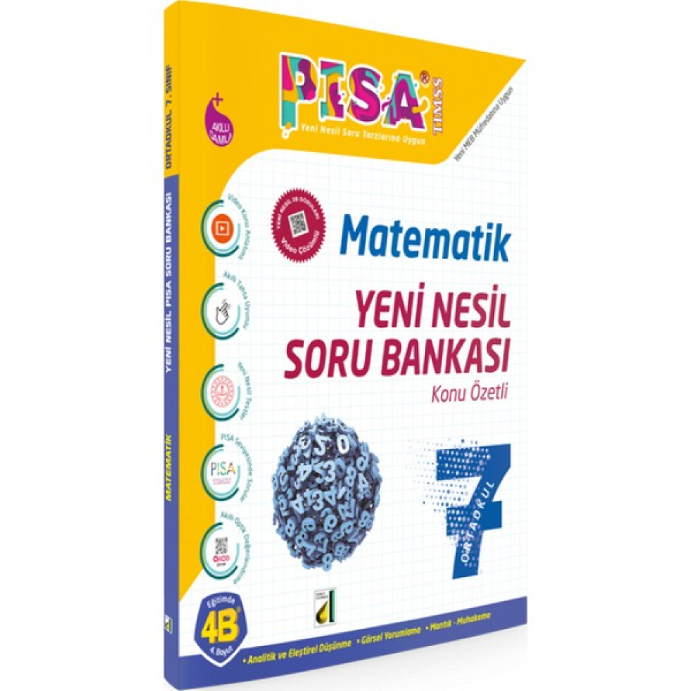 Damla Yayınevi Pisa Matematik Yeni Nesil Soru Bankası - 7. Sınıf Matematik Fiyatı