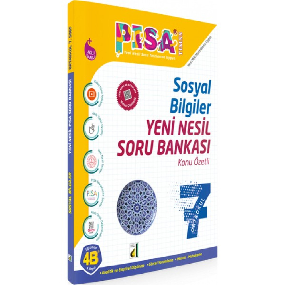 Damla Yayınevi Pisa Sosyal Bilgiler Yeni Nesil Soru Bankası - 7. Sınıf Sosyal Bilgiler Fiyatı