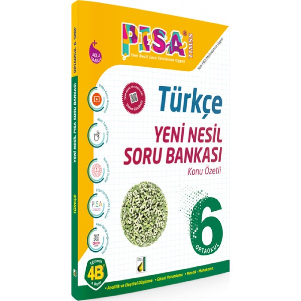 Damla Yayınevi Pisa Türkçe Yeni Nesil Soru Bankası - 6. Sınıf Türkçe Fiyatı