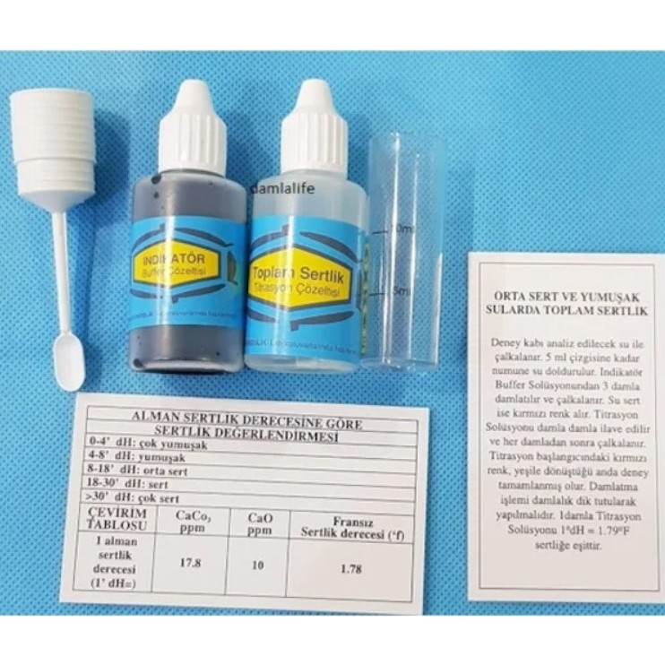 Damlalife Su Testi Analiz Sıvısı Toplam Sertlik Kiti Diğer Test ve Ölçüm Cihazları Fiyatı