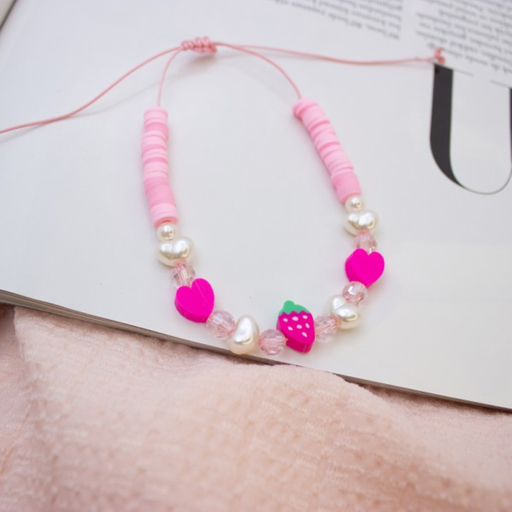 D'amore Atelier Pembe Fimo Boncuk Meyve - Kalp Halhal Halhal Fiyatı
