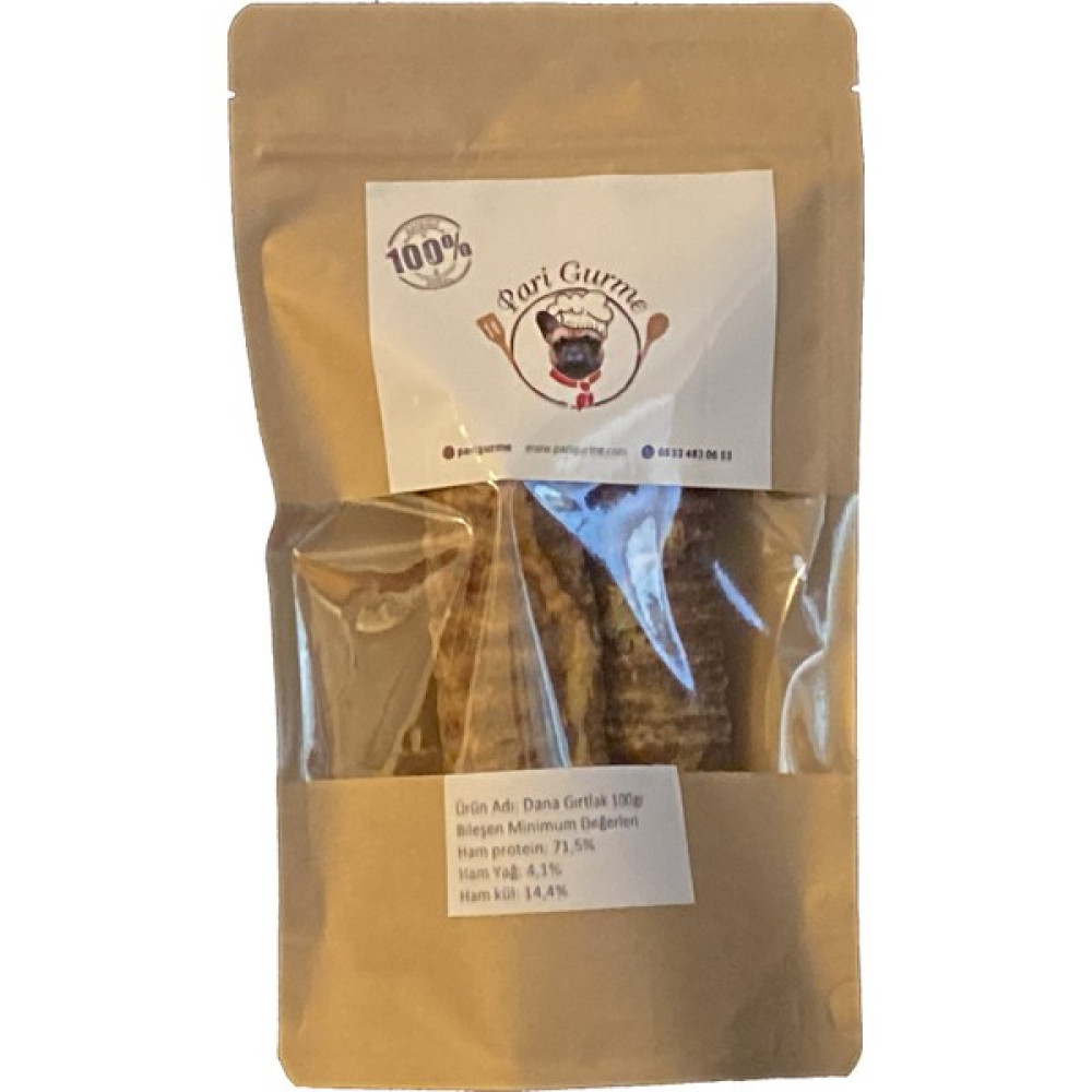 Dana Gırtlak Köpek Ödülü %100 Doğal Naturel 100 gr Evcil Hayvan Ürünleri Fiyatı