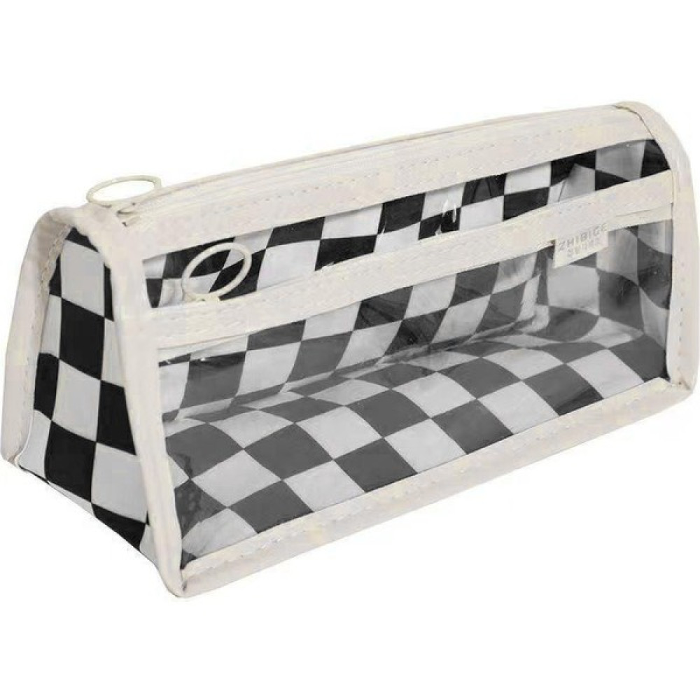 Danew Korean Checkerboard Pvc Şeffaf Kalem Kutusu (Yurt Dışından) - Siyah - 1 Adet Oto Boyaları Fiyatı