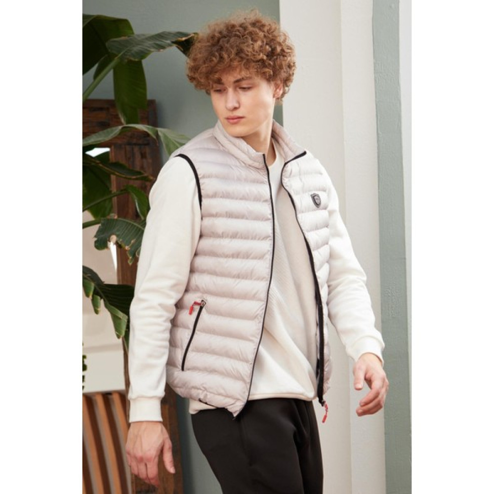 Danger Erkek Slim Fit Şişme Yelek Taş Erkek Yelek Fiyatı