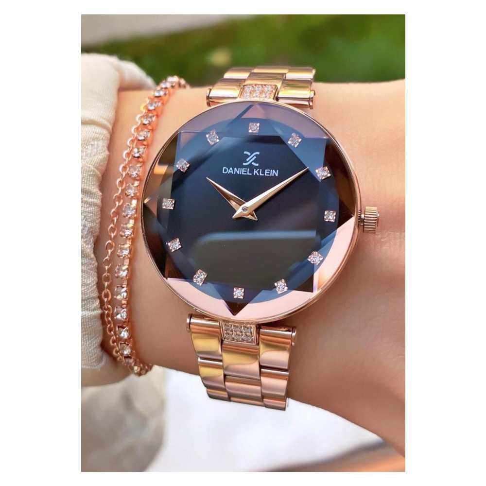 Daniel Klein Rose Gold Renk Kesme Cam Kadın Kol Saati - Bileklik Saat Fiyatı