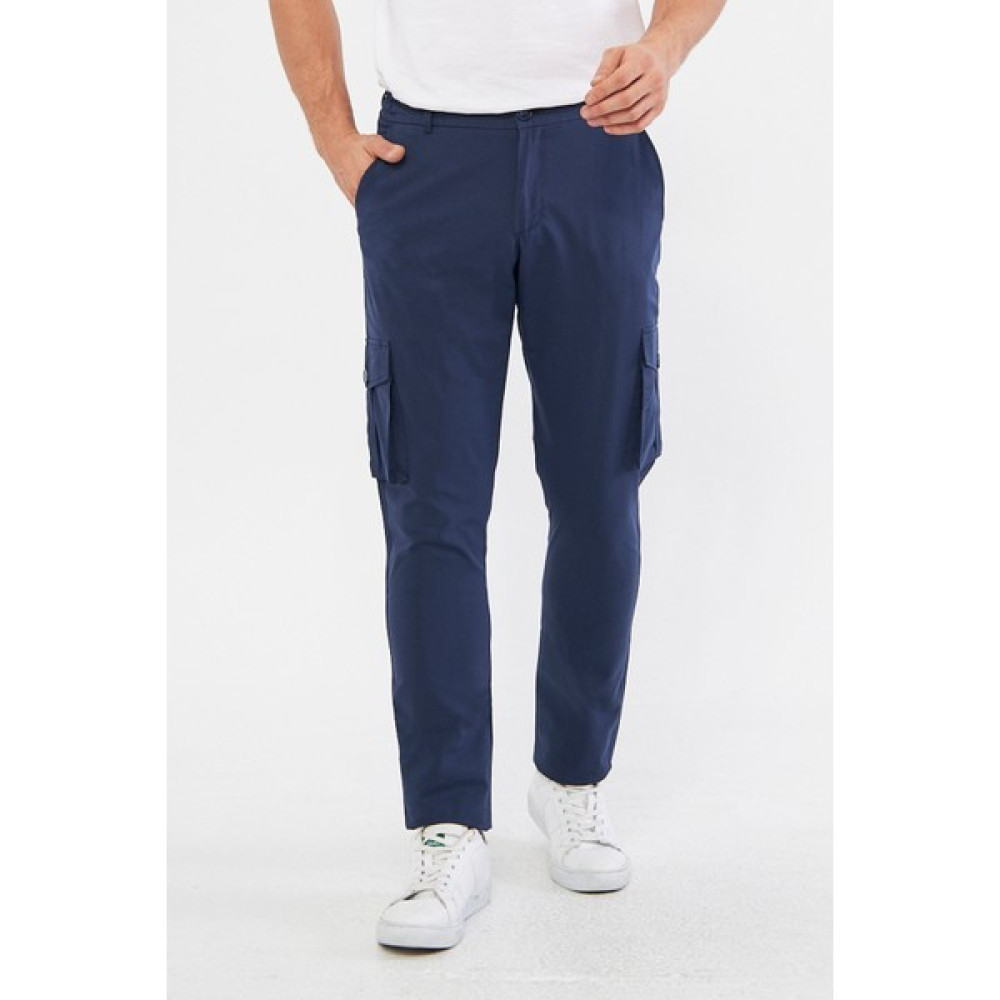 Daniel Voi Erkek Kargo Cepli Koyu Lacivert Slim Fit Günlük Rahat Pantolon Erkek Pantolon Fiyatı