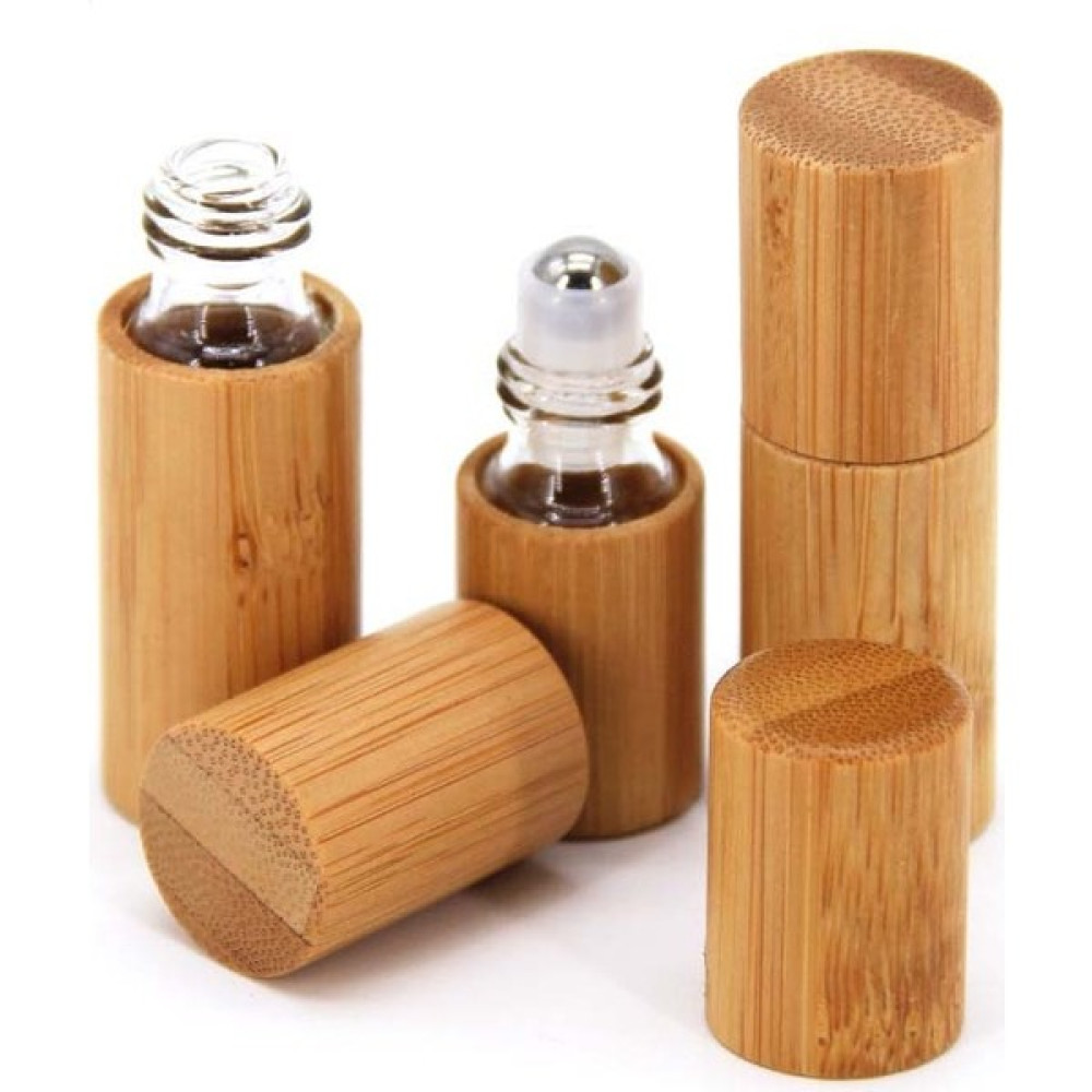 Danlu 10ML 3ml 5ml 10ML Bambu Ahşap Şişe Parfüm Boş Yağ Şişesi Paslanmaz Rulo Topu Parfüm Aromaterapi Şişesi Yağ Silindir Şişe (Yurt Dışından) - Siyah Hijyen ve Temizlik Fiyatı