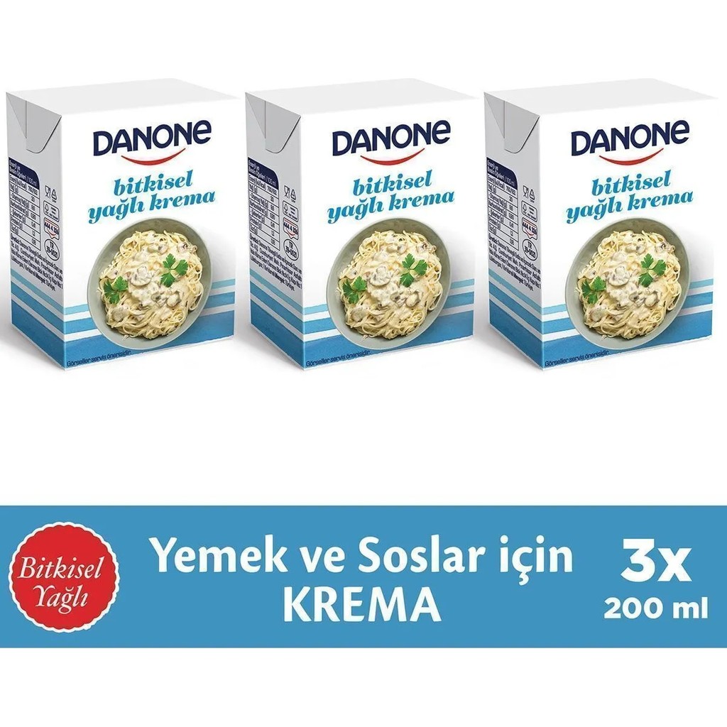 Danone 200 ml x3 Bitkisel Yağlı Kremsos Yemek ve Soslar İçin Pratik Vegan Krema Diğer Fiyatı