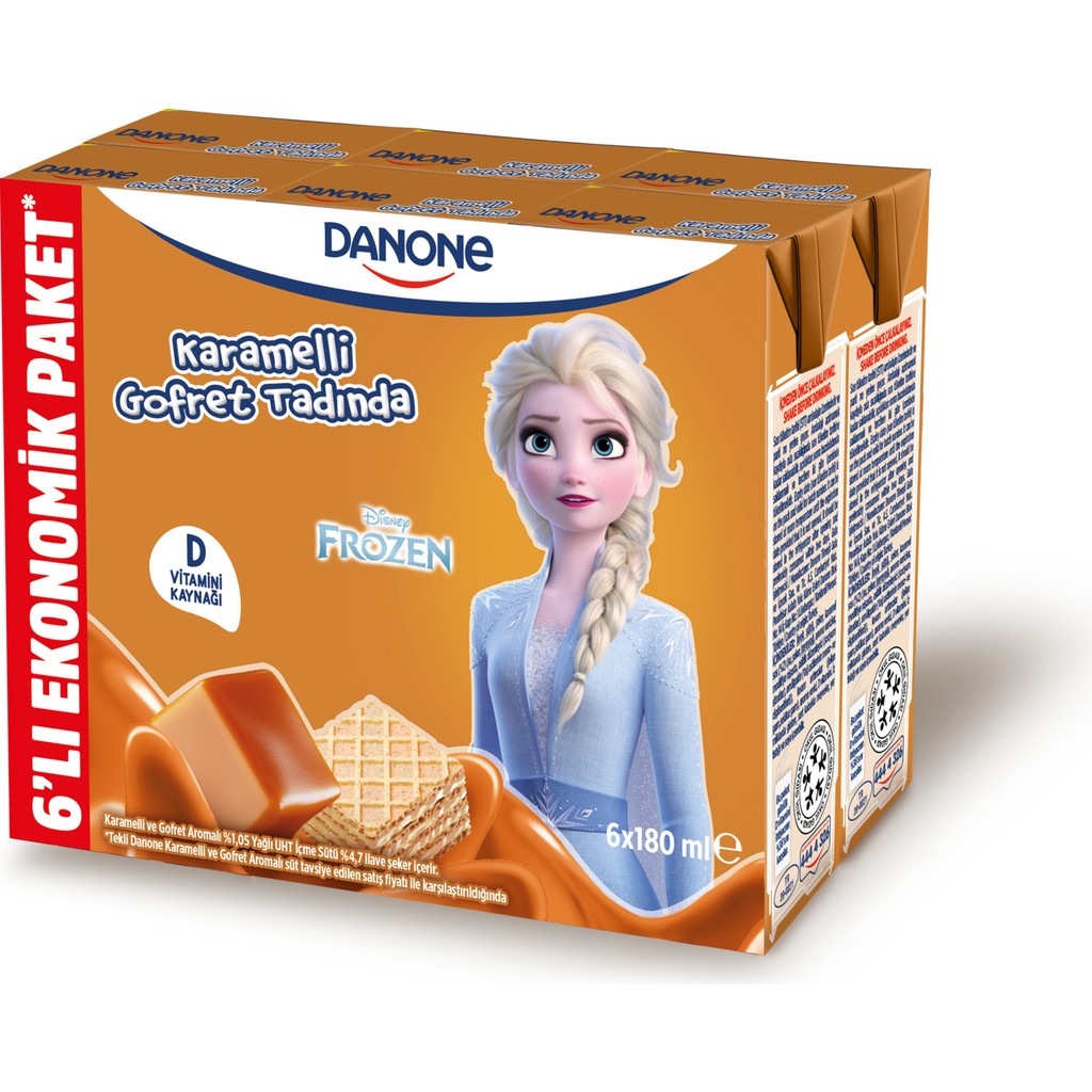 Danone 6'lı Mp Disney Karamelli ve Gofret Aromalı Uht Süt 6X180 ml Diğer Fiyatı