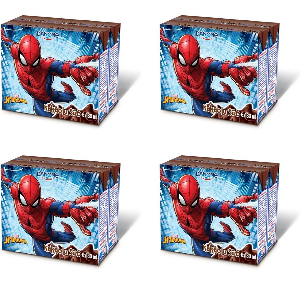 Danone Disney Kakaolu Süt 180 ml x 24 Adet Spiderman Temalı Lezzetli İçecek Diğer Fiyatı