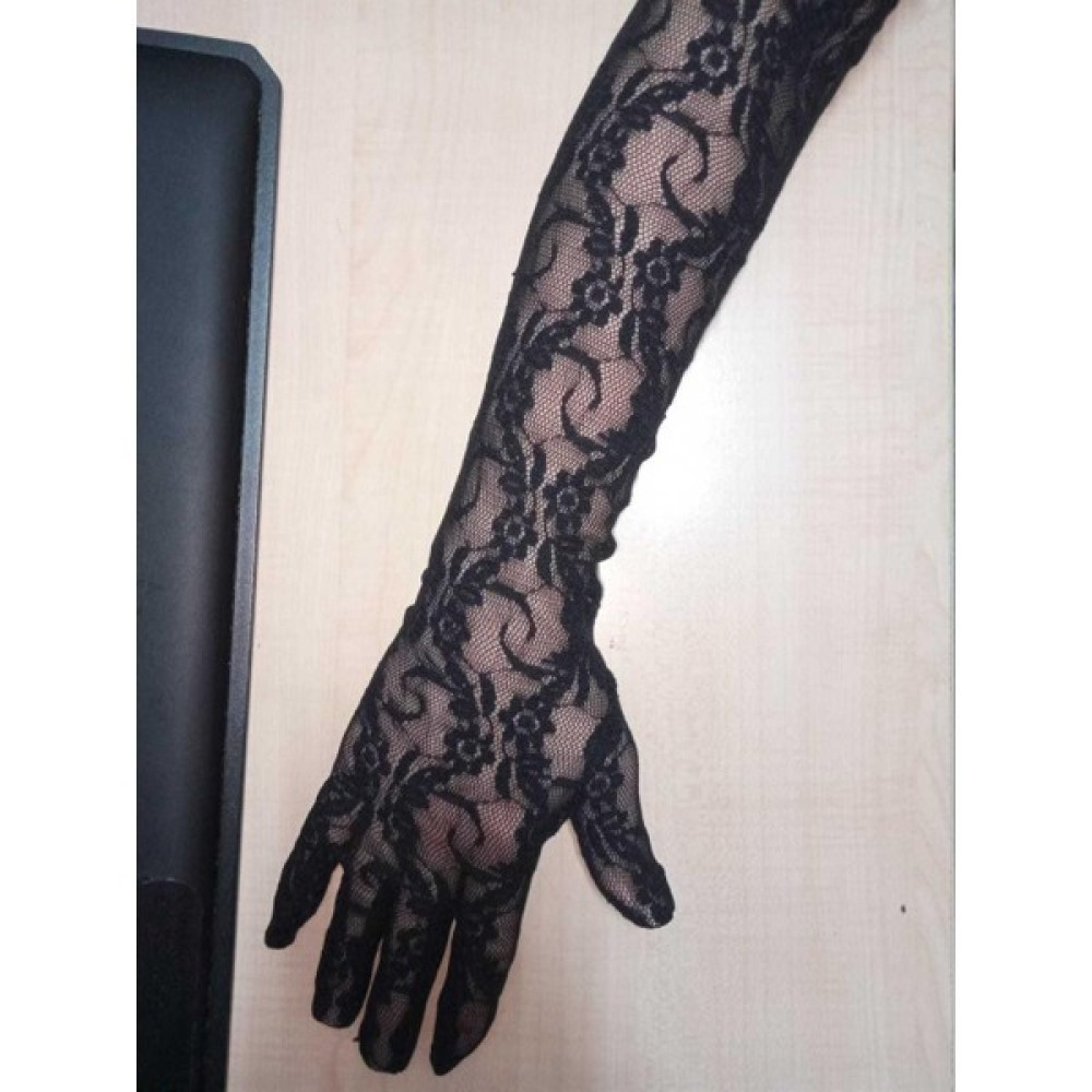 Dantel Likralı Uzun Siyah Eldiven 55 cm. Oto Boyaları Fiyatı