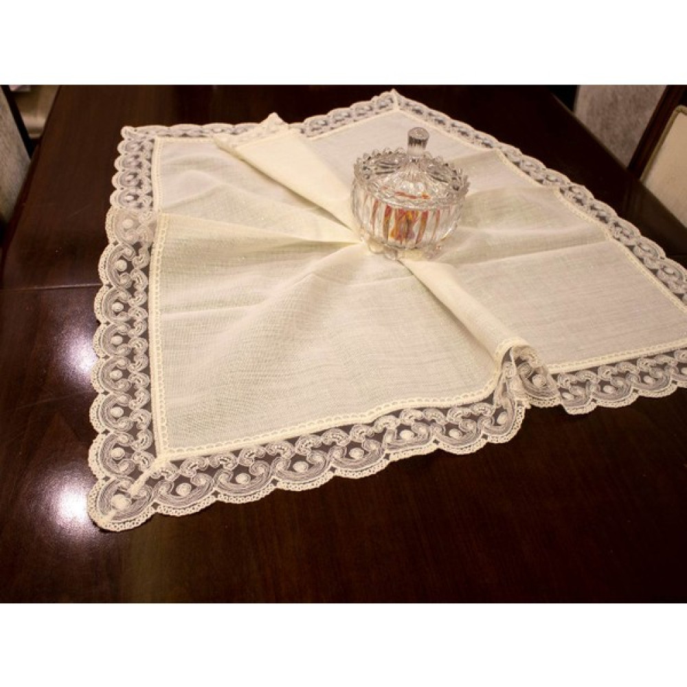 Dantelux Jute Fiskos - Krem Rengi - 90 x 190 cm Masa Örtüsü Fiyatı