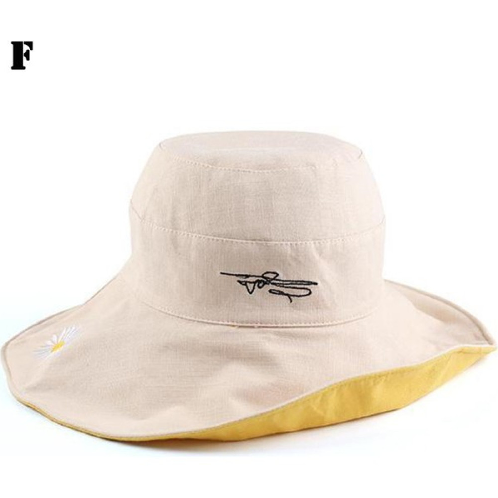 Danxin Store Kadın Geniş Ağız Kova Güneş Şapkası Pamuklu Kumaş Plaj Şapkaları Balıkçı Kapakları Çift Taraflı Güneş Koruması Yeni (Yurt Dışından) Kadın Şapkası Fiyatı
