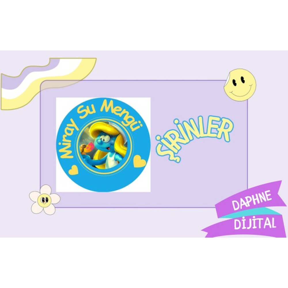 Daphne Dijital Sevi ml i Karakterlerle 45Lİ Etiket- 5x5 Yuvarlak 45'li Etiket - Karışık-Çok Renkli Oto Boyaları Fiyatı