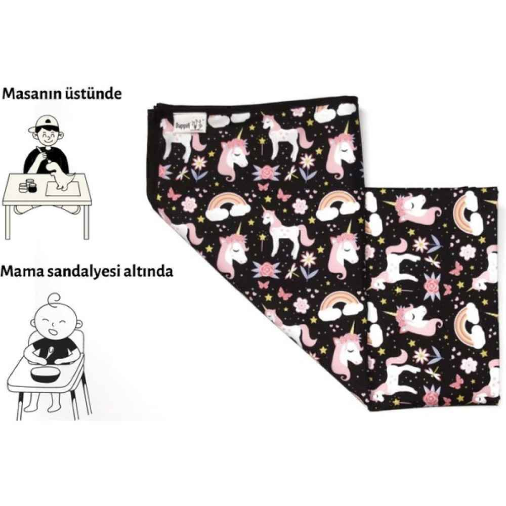 Dappia Su Geçirmez Mama Sandalye Alt Örtüsü / Aktivite Örtüsü - Siyah Mama Sandalyesi ve Aksesuarı Fiyatı