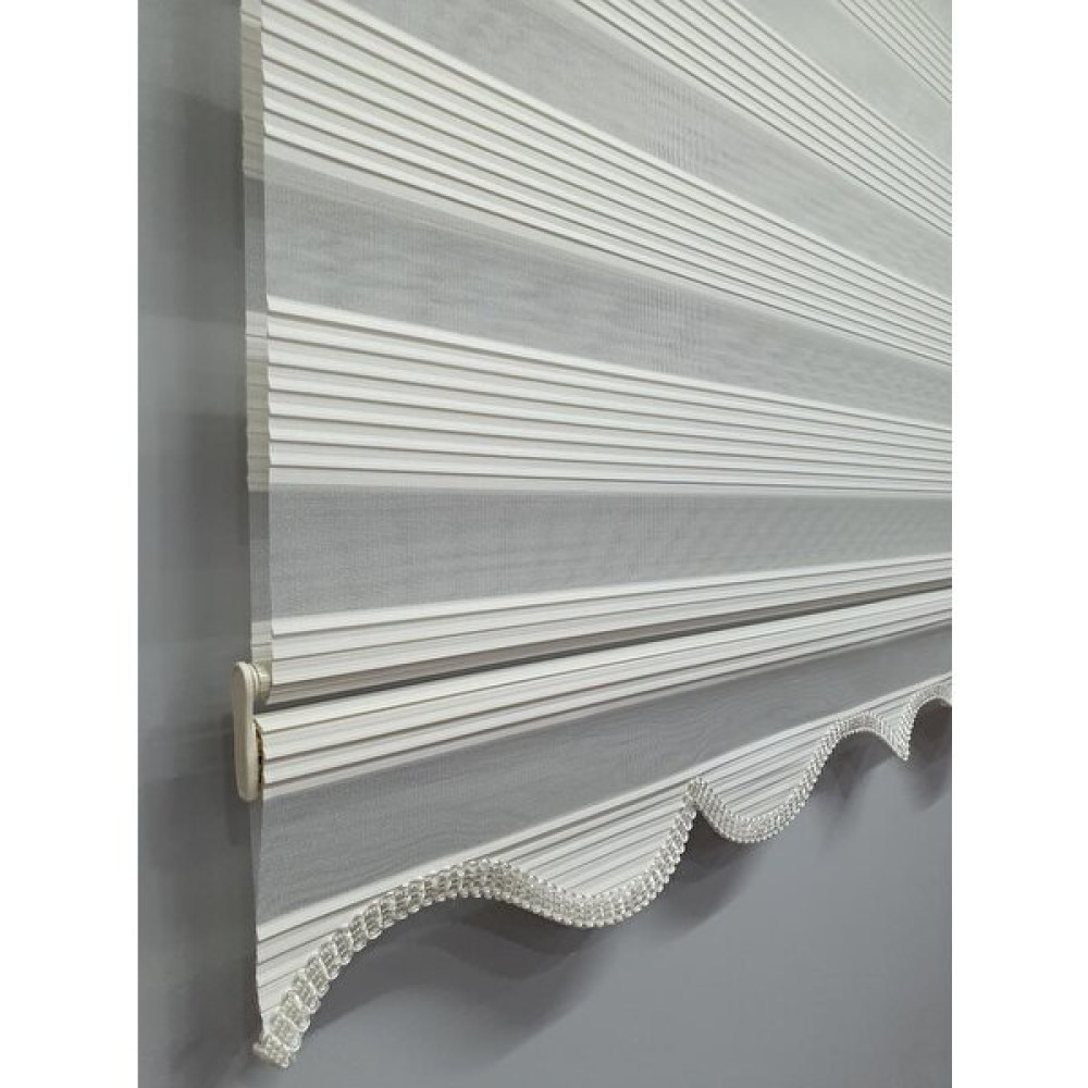 Dar Pliseli Zebra Stor Perde Krem MZ321 - 90 x 200 cm Perde Fiyatı