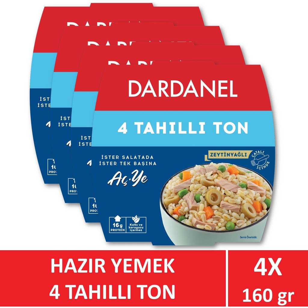 Dardanel Aç Ye Dört Tahıllı Ton Balığı 4 x 160 gr Diğer Fiyatı