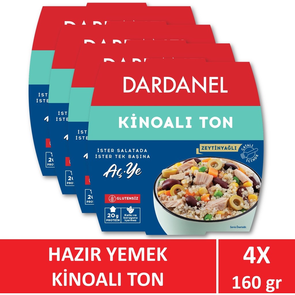 Dardanel Aç Ye Kinoalı Ton Balığı 4 x 160 gr Diğer Fiyatı