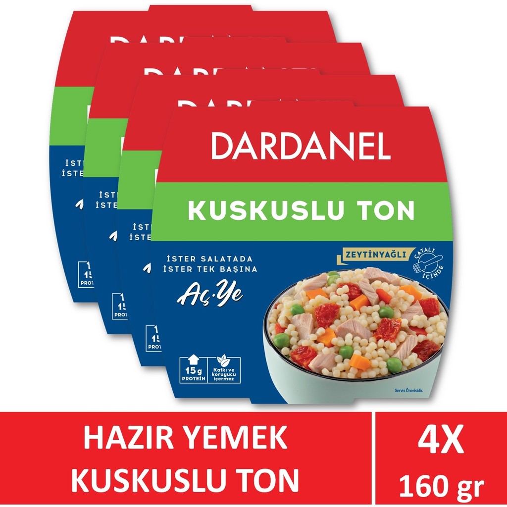 Dardanel Aç Ye Kuskuslu Ton Balığı 4 x 160 gr Evcil Hayvan Ürünleri Fiyatı