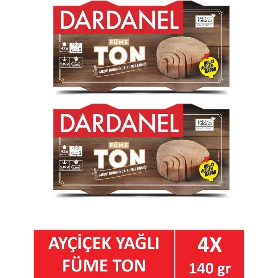 Dardanel Ayçiçek Yağlı Füme Ton 4 x 140 gr Diğer Fiyatı