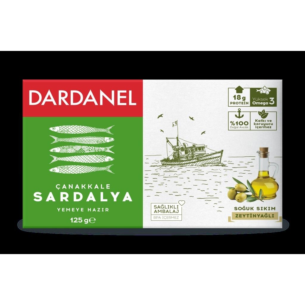 Dardanel Çanakkale Sardalya Zeytinyağlı 125 gr Hızlı Hazırlanır ve Lezzetli Diğer Fiyatı