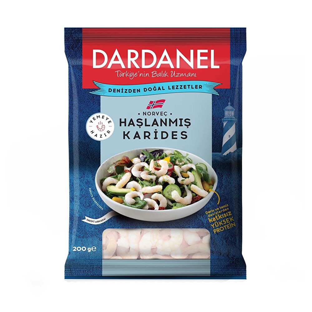 Dardanel Donuk Haşlanmış Norveç Karides 200 Gr Deniz Ürünü Fiyatı