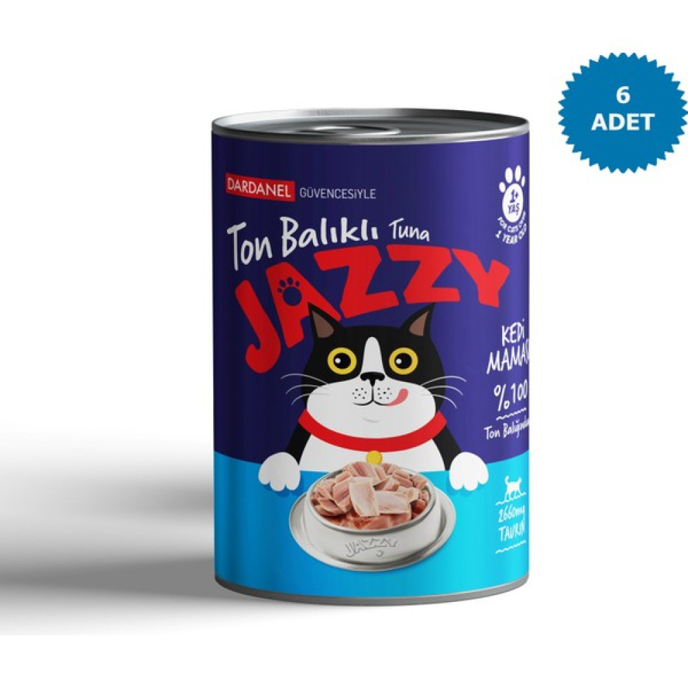 Dardanel Jazzy Kedi Maması Ton Balıklı 400G x 6 Adet Evcil Hayvan Ürünleri Fiyatı