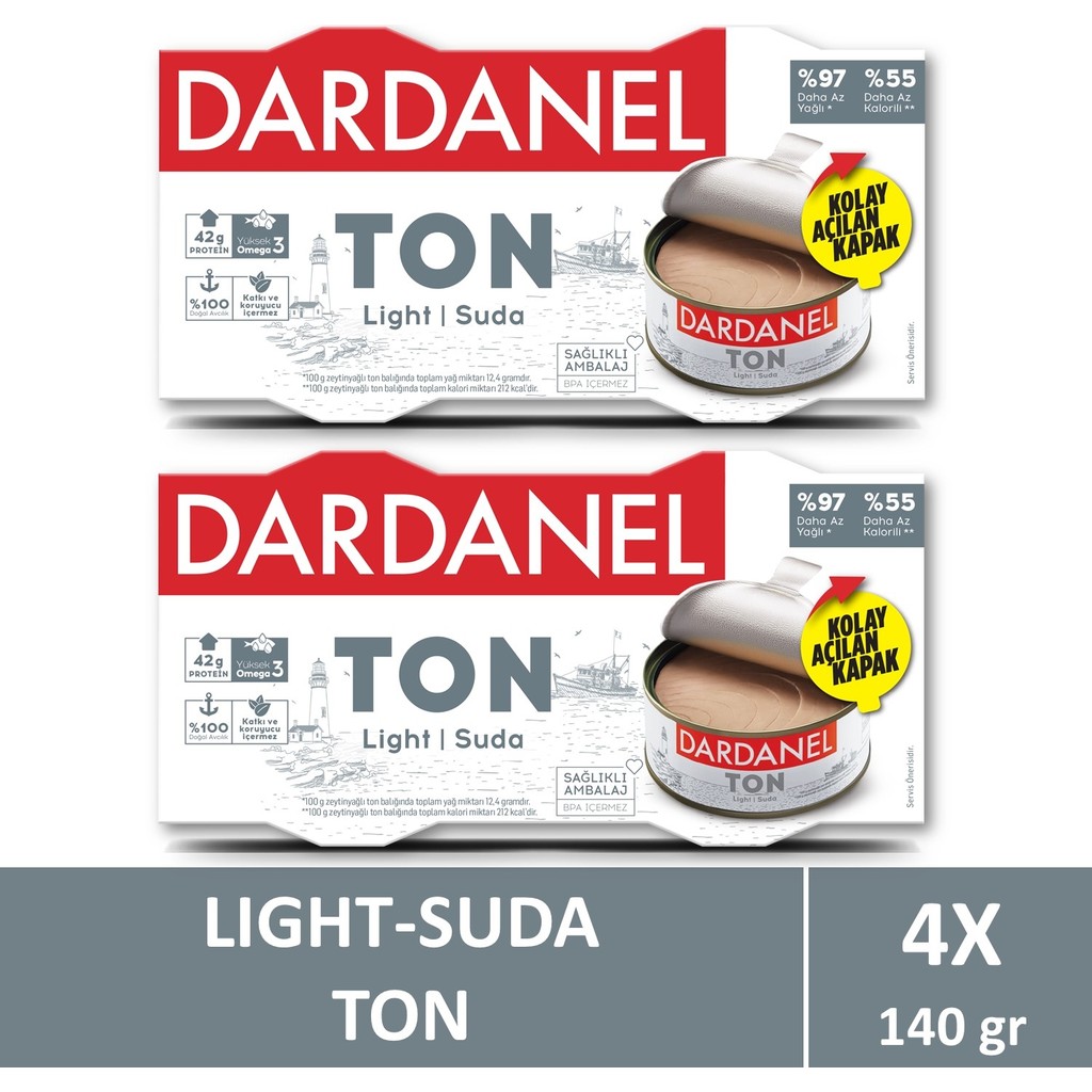Dardanel Ligtht Ton Balığı 2x140 gr x 2 Adet - 1 Adet Diğer Fiyatı