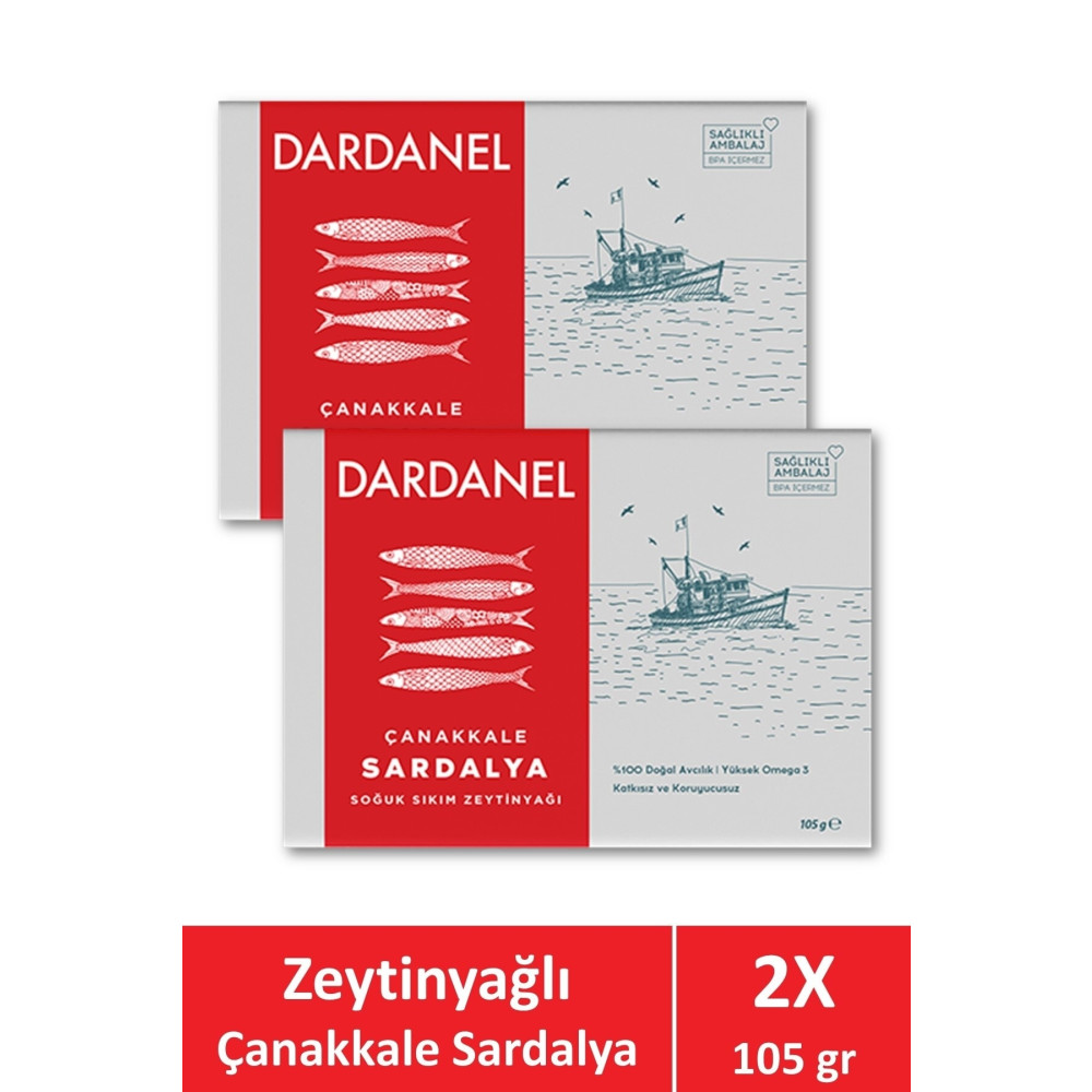 Dardanel Zeytinyağlı Çanakkale Sardalya 105 gr X 2 Adet . Deniz Ürünü Fiyatı