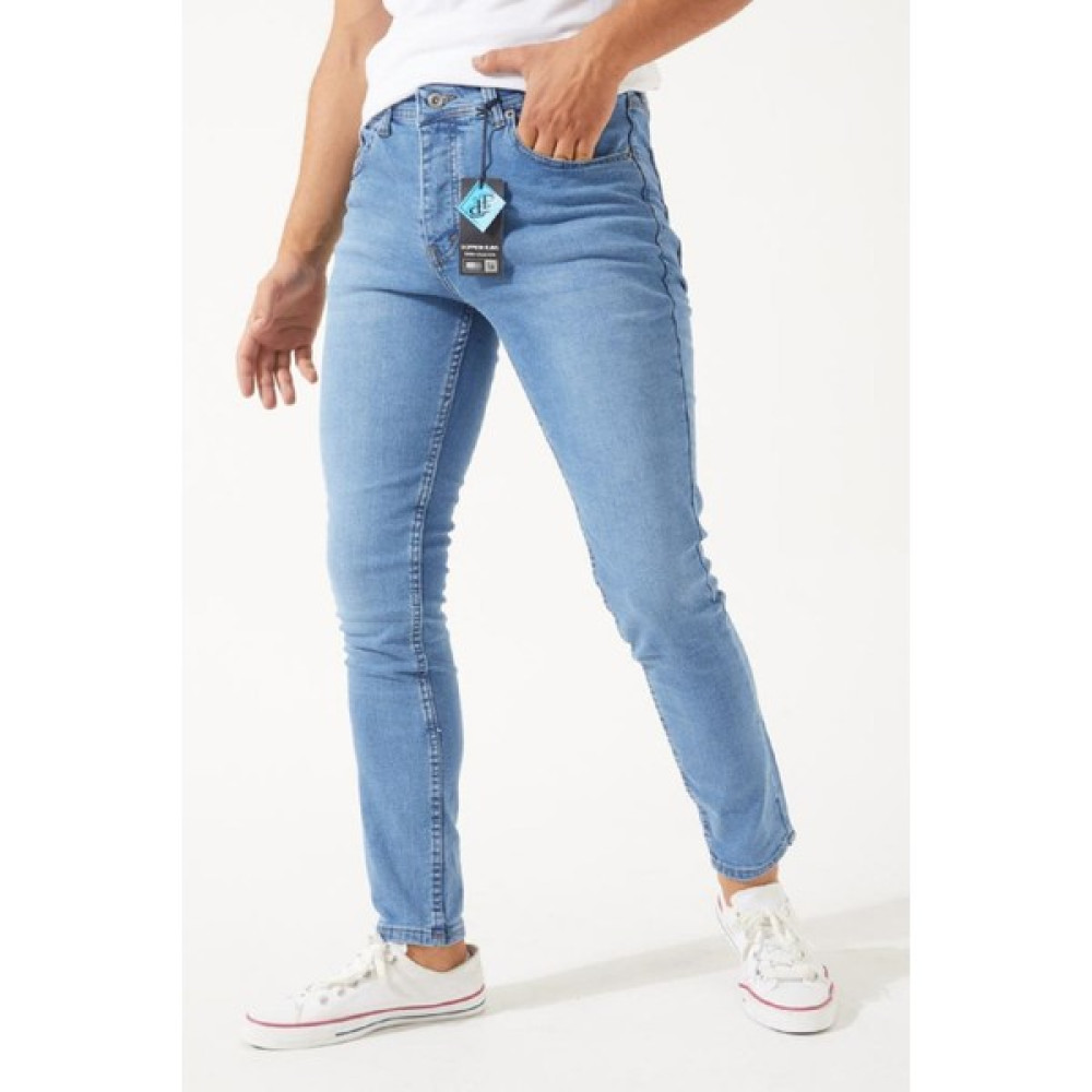 Dark Lavish Erkek Açık Mavi Jean Italyan Kesim Denım Skinny Likralı Kot pantolon Erkek Jeans / Kot Pantolon Fiyatı