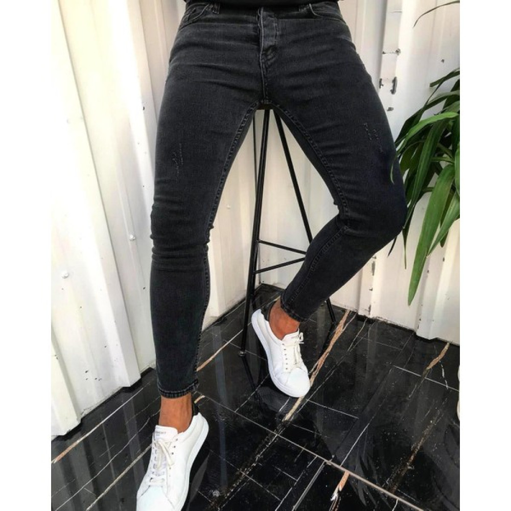 Dark Lavish Erkek Füme Tırnaklı Jean Italyan Kesim Likralı Denim Skinny Kot pantolon Erkek Jeans / Kot Pantolon Fiyatı
