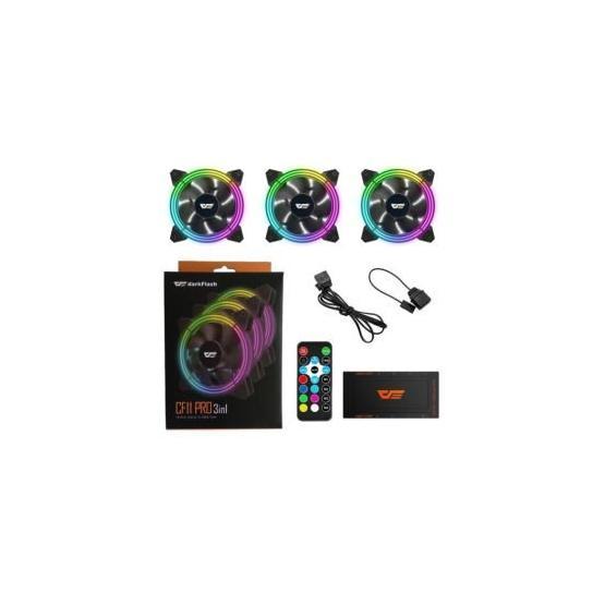 DarkFlash CF11 PRO RGB 3x12 cm 3'lü Kasa Fan Kit